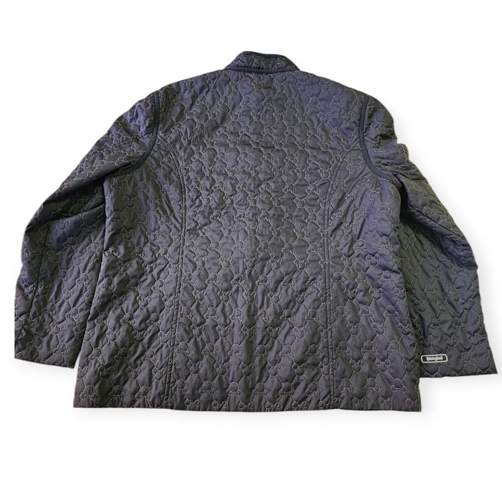 Disneyland Resort Mickey Mouse Quilted Full Zip Black Jacket Women Extra Large - Picture 5 of 8